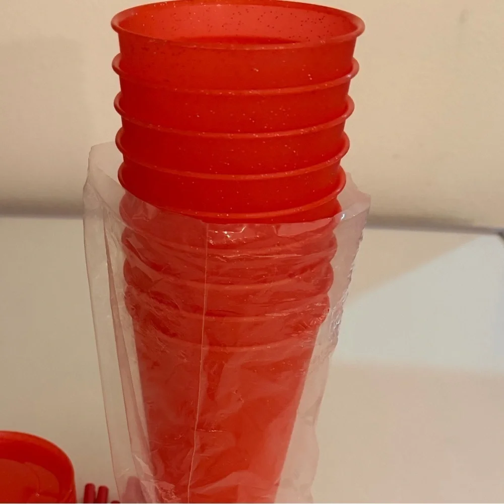 Red Party Cups and Straws Set